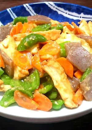 厚揚げとコンニャクの旨味噌炒め-レシピのメイン写真