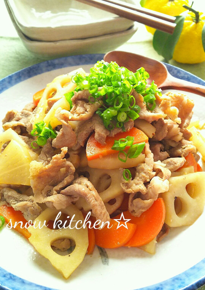 豚肉と根菜の中華風炒め物-レシピのメイン写真