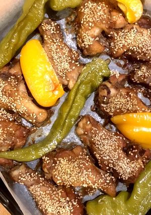 中華風手羽元のごま焼き-レシピのメイン写真