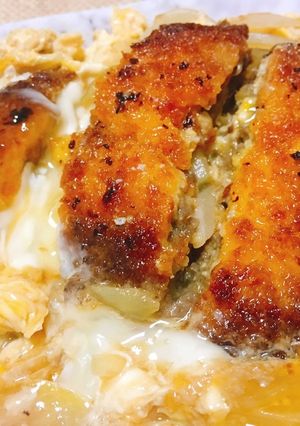 余った惣菜で☆メンチカツの卵とじ-レシピのメイン写真