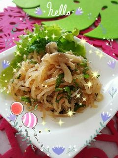 しらたきとしめじとタラコの炒め煮-レシピのメイン写真