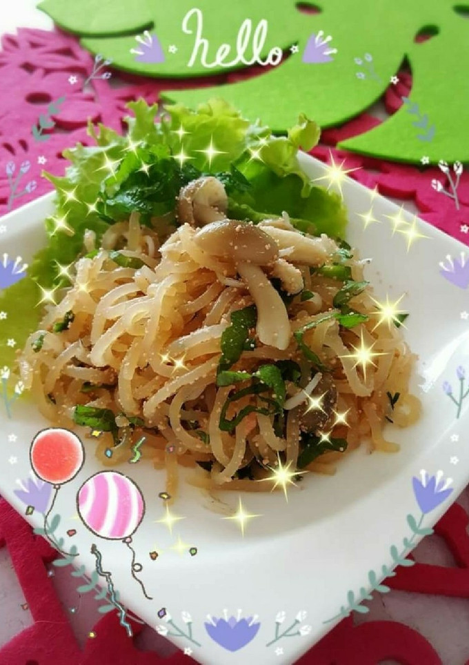 しらたきとしめじとタラコの炒め煮-レシピのメイン写真