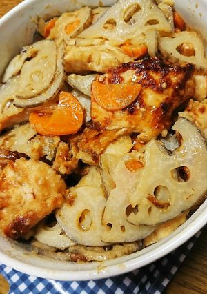 鶏肉とレンコンの味噌炒め-レシピのメイン写真