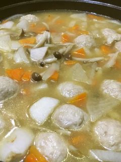 ★キャンプ 鶏のつみれ汁 ゆず胡椒-レシピのメイン写真