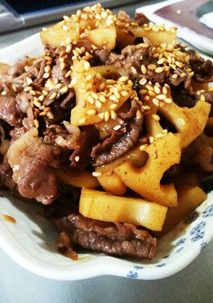味が濃い～牛肉とれんこんの旨甘辛-レシピのメイン写真