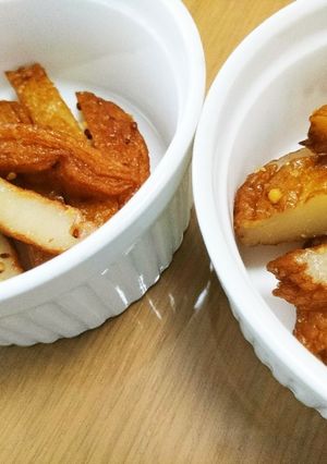 5分。粒マスタードさつま揚げ炒め-レシピのメイン写真