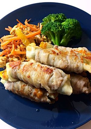 余った餃子の皮で肉巻き-レシピのメイン写真