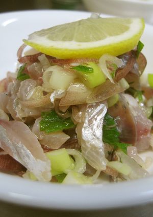 鯵のたたき　レモン風味-レシピのメイン写真