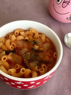 トマトスープパスタ-レシピのメイン写真