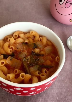 トマトスープパスタ-レシピのメイン写真