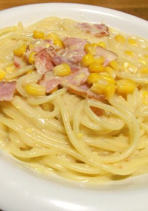 コーンスープ・パスタ-レシピのメイン写真
