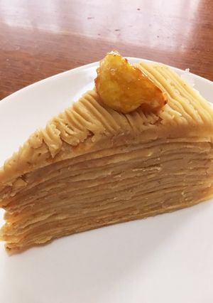 《モンブラン風》栗餡みるくれーぷ ♪-レシピのメイン写真