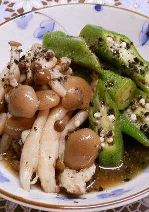 オクラとしめじのポン酢和え-レシピのメイン写真