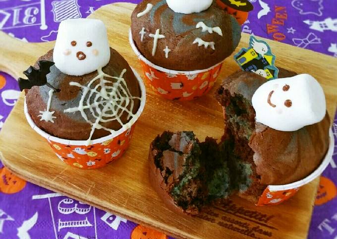 ハロウィンカラーの♥おばけカップケーキ by ♪♪maron 