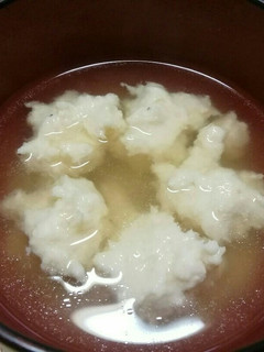 はものすり身で味噌汁-レシピのメイン写真