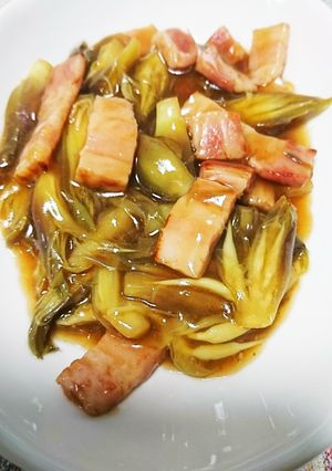 みょうがとベーコンのあんかけ炒め♪-レシピのメイン写真