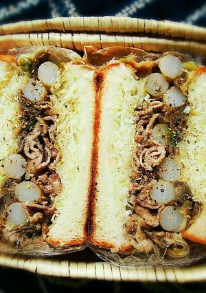 トッポギ入り♡♡豚肉生姜焼きサンドイッチ-レシピのメイン写真