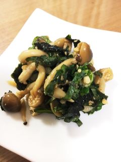 レンジでしめじと大葉と海苔の和え物-レシピのメイン写真