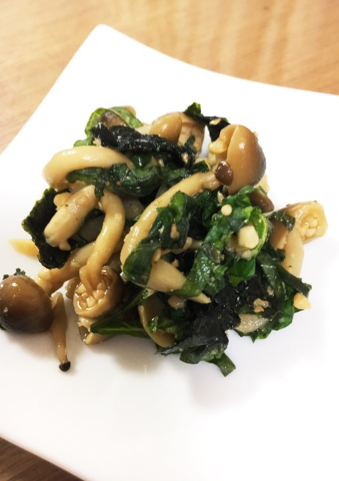 レンジでしめじと大葉と海苔の和え物-レシピのメイン写真