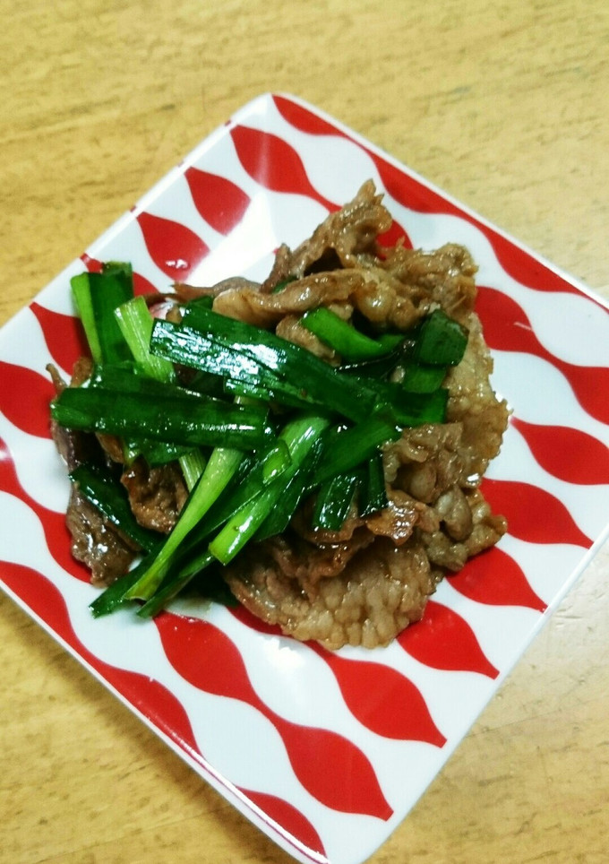 豚肉とニラの簡単オイスターソース炒め♪-レシピのメイン写真