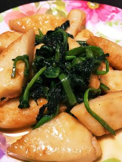 簡単♡笹かまとほうれん草のバター醤油炒め-レシピのメイン写真