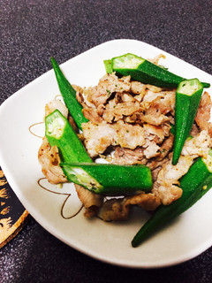 旦那絶賛!豚肉オクラ炒め-レシピのメイン写真