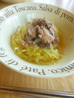 材料2つ♬ そうめん南瓜の鯖水煮乗せ-レシピのメイン写真