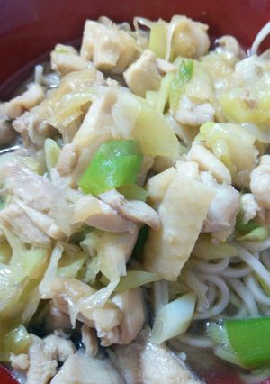 長ネギと鶏肉の蕎麦-レシピのメイン写真