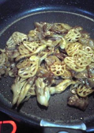 豚バラ肉とレンコンの生姜焼き-レシピのメイン写真