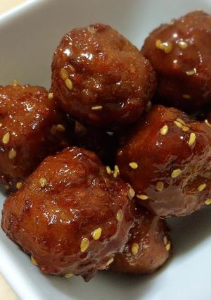 簡単おかず:肉団子の甘酢和え-レシピのメイン写真