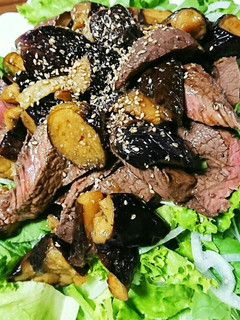 ステーキと茄子のシソドレッシングサラダ-レシピのメイン写真