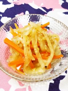 大根と人参と白ごまのすし酢和え♡超簡単♪-レシピのメイン写真