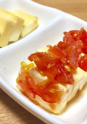 居酒屋食いしん坊チーズのトマトこぶおろし-レシピのメイン写真