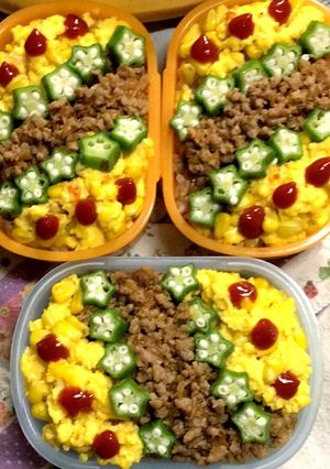 そぼろ弁当-レシピのメイン写真