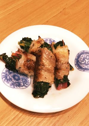 超簡単!スイスチャードの肉巻き-レシピのメイン写真