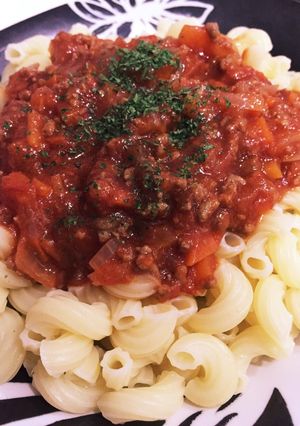 簡単ミートソースパスタ-レシピのメイン写真