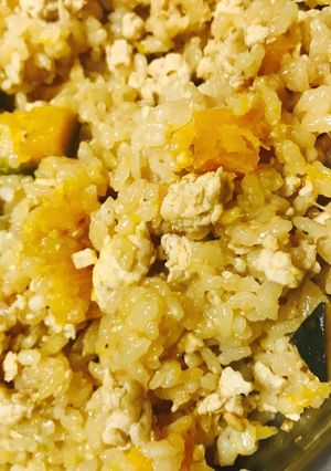 かぼちゃ そぼろ 味噌炊き込みご飯 QC-レシピのメイン写真