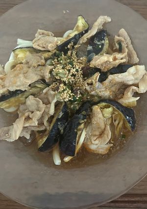 冷やし茄子肉うどん-レシピのメイン写真