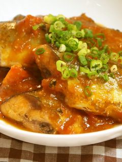 秋刀魚のトマトみそ煮(金山寺漬の素)-レシピのメイン写真
