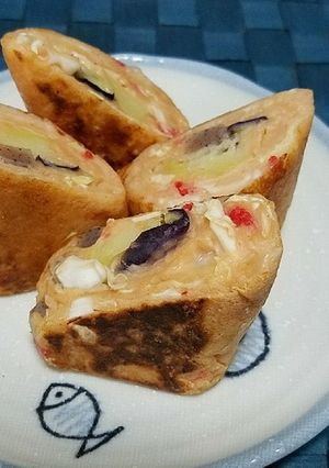 卵焼き？春巻き？具入り生地のリメイク☆-レシピのメイン写真