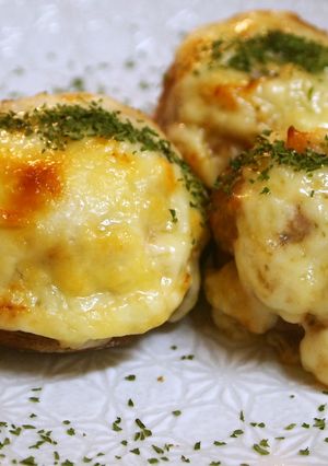 しいたけのみそチーズ焼き(金山寺漬の素)-レシピのメイン写真
