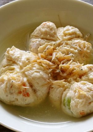 豆腐と枝豆の茶巾蒸し-レシピのメイン写真