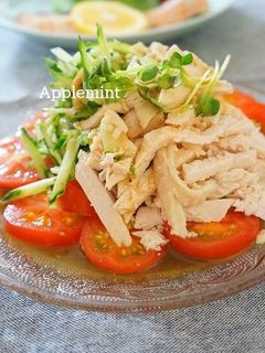 レンジでつくる簡単棒棒鶏サラダ-レシピのメイン写真