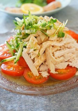 レンジでつくる簡単棒棒鶏サラダ-レシピのメイン写真