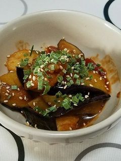 茄子とじゃがいもの、こってりピリ辛炒め-レシピのメイン写真