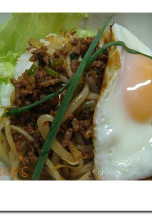オシャレカフェ風♪ひき肉乗っけ盛りご飯-レシピのメイン写真
