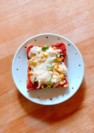 冷蔵庫にあるもので！パパッとピザトースト-レシピのメイン写真