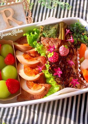 味噌豚ロースと味玉★玄米★秋弁当-レシピのメイン写真