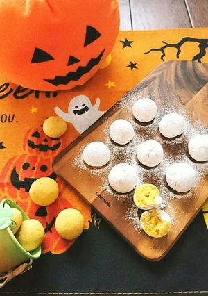 ハロウィンにも☆簡単南瓜スノーボール。-レシピのメイン写真