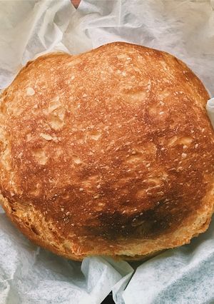 基本のこねないパン(+食べ方)-レシピのメイン写真